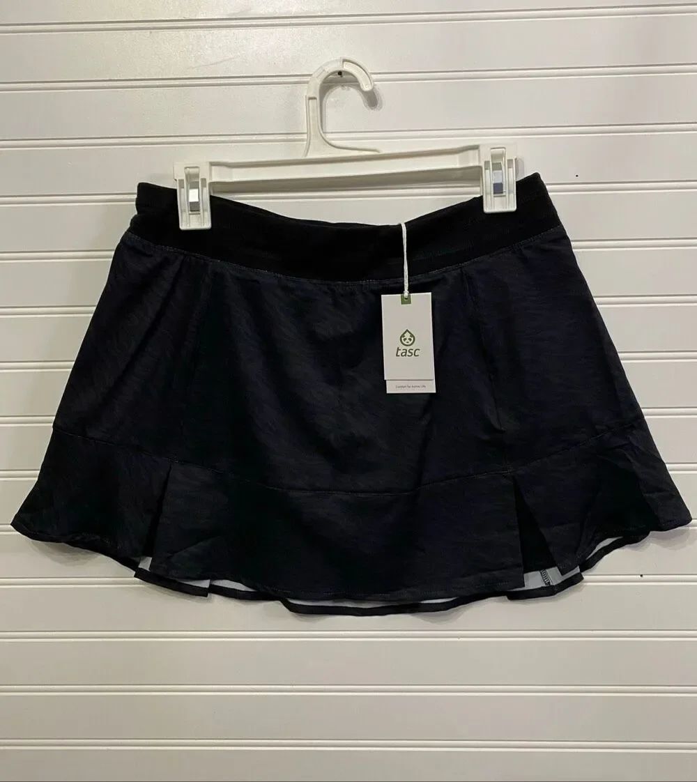 Tasc Black Ripple Athletic Tennis Pickleball Mini Skort Sz S
